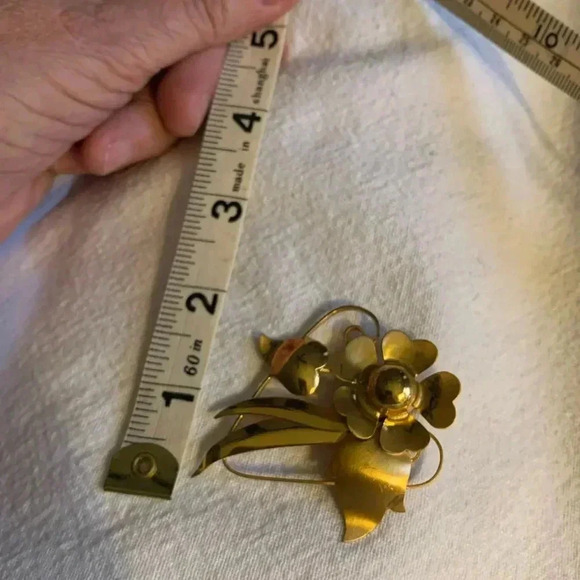 Vintage sterling silver floral pin/ brooch signed TRUART Sterling beautiful!!!!! - Picture 12 of 12